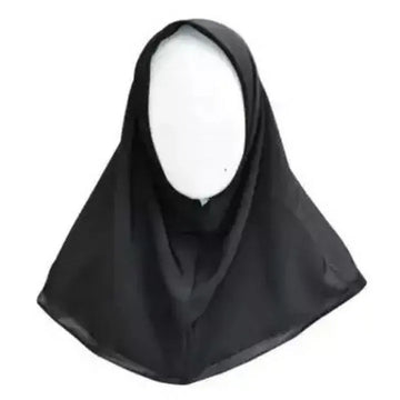 Plain Black Slip-On Hijab – Soft & Comfortable Everyday Wear